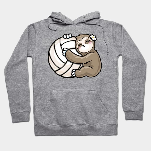 girls volleyball sloth lover Hoodie by PnJ